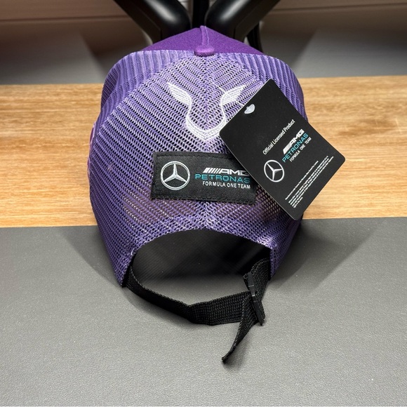 F1 Lewis Hamilton Purple Mercedes-Benz Driver Baseball Hat - Picture 3 of 6